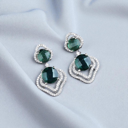 Emerald Duo Earrings