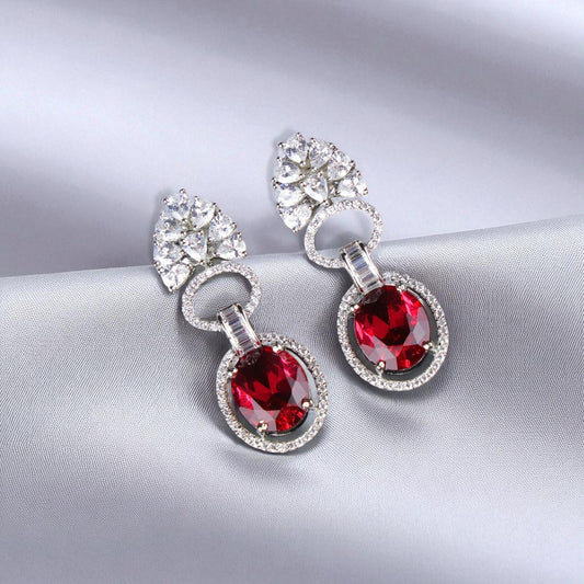 Regal Ruby Danglers