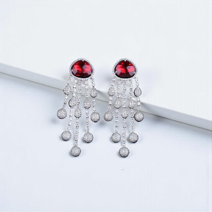 Ruby Cascade Danglers
