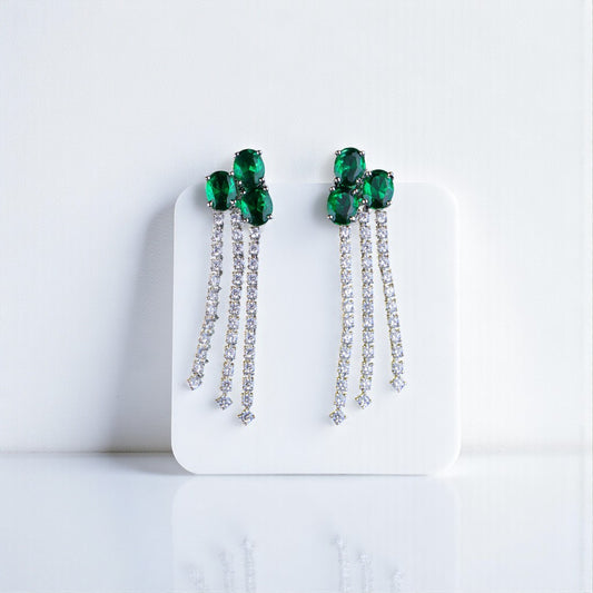 Emerald Trinity Danglers