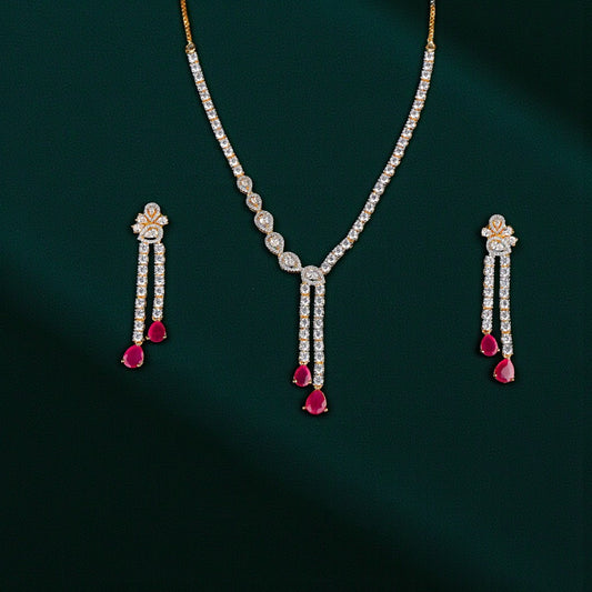 Duo Ruby Necklace Set