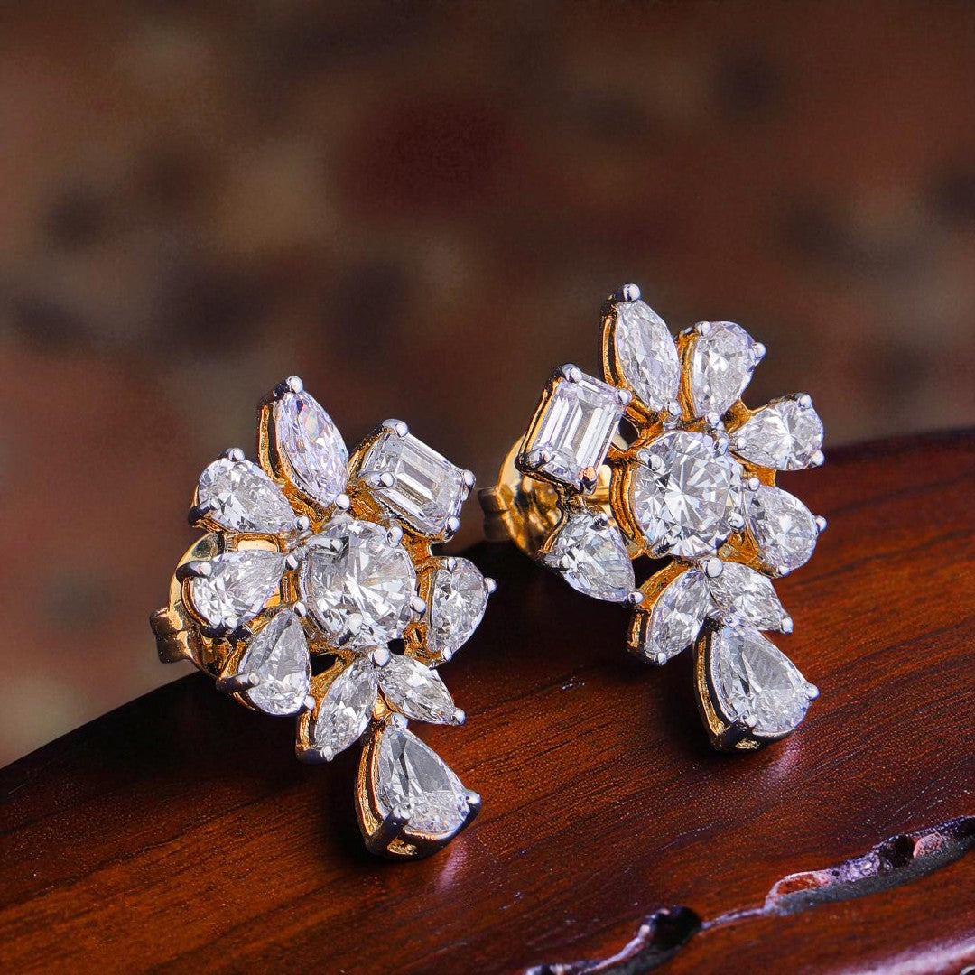 92.5 Silver Multistone Earrings