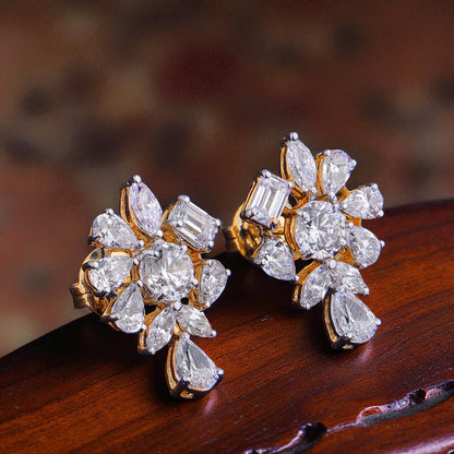92.5 Silver Multistone Earrings
