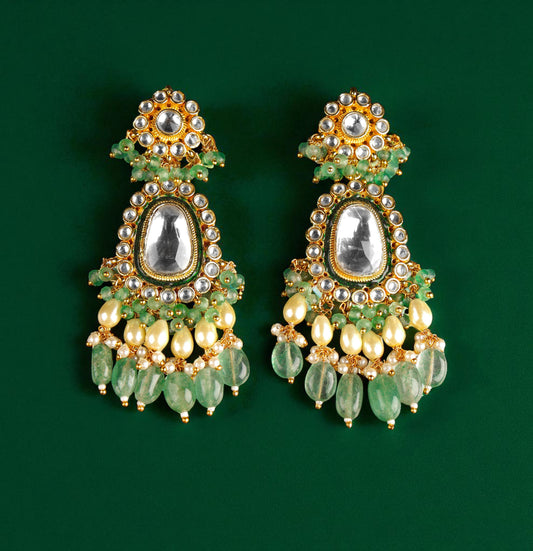 Regal Kundan Polki Earrings