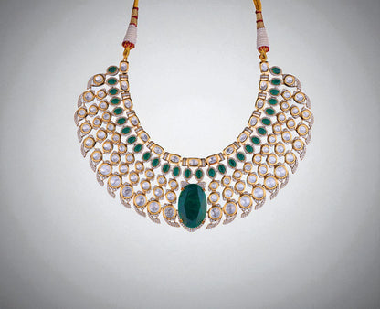 Emerald Jadau Necklace Set