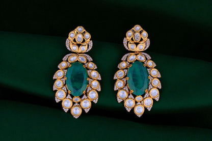 Emerald Jadau Necklace Set